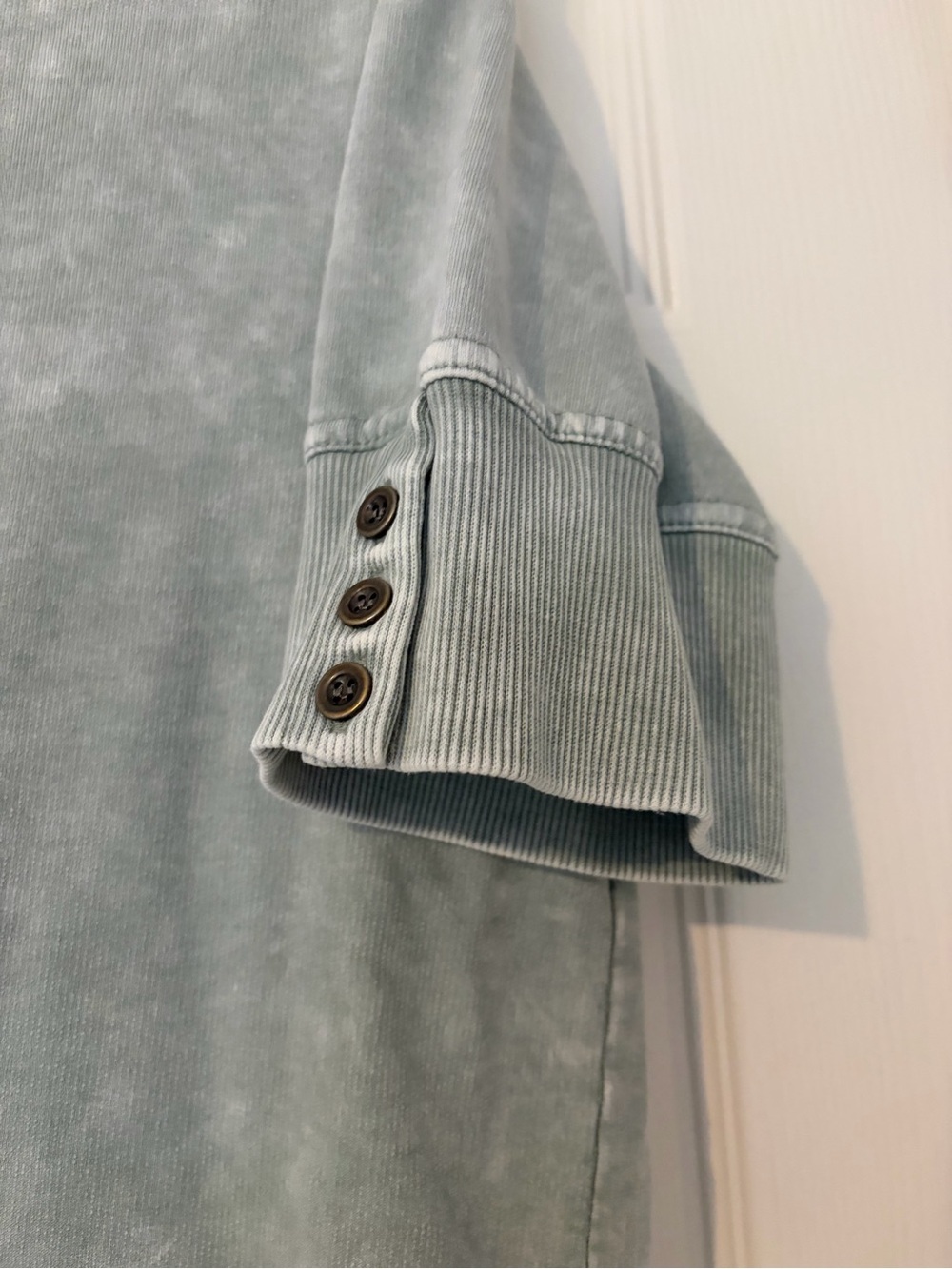 Jane and Delancey Washed Sage Short Sleeve Pullover - Picture 5 of 8